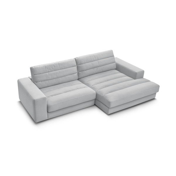 Colțar gri deschis cu tapițerie din catifea (cu colț pe partea dreaptă/cu șezlong) Sierra – Bobochic Paris-image-3