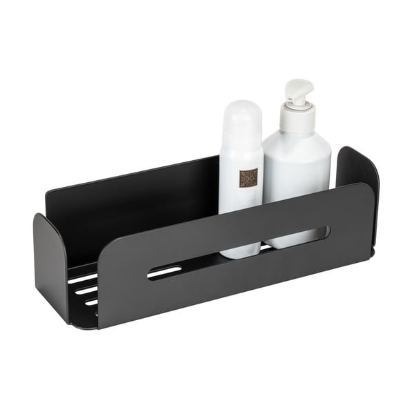 Raft pentru baie negru mat autoadeziv din metal Bivio – Wenko-image-3