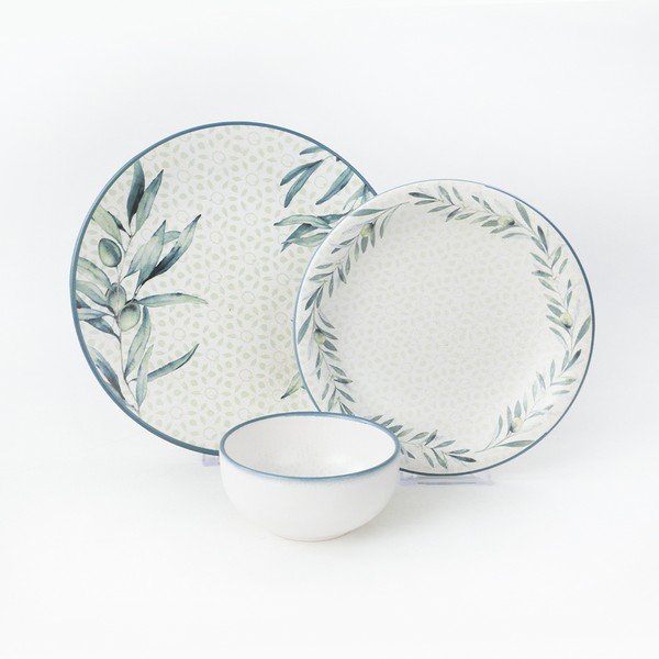 Set veselă cu 12 piese din ceramică My Ceramic, Olives-image-2