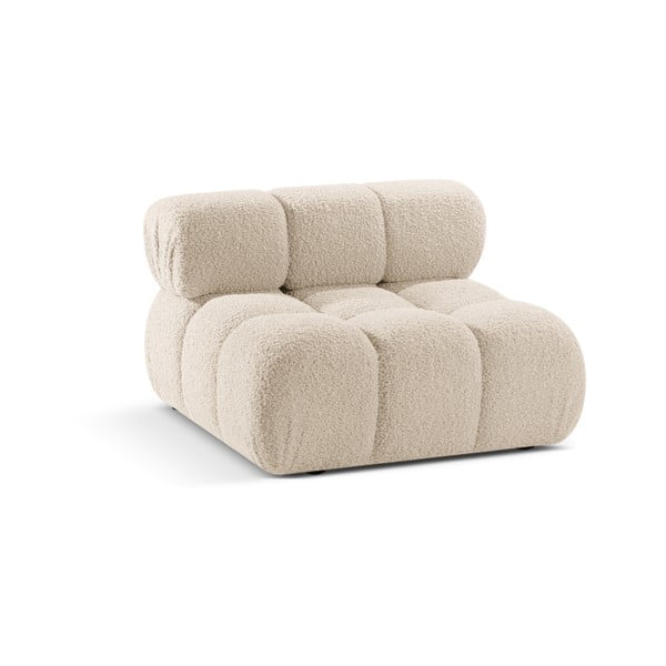 Modul pentru canapea modulară bej cu tapițerie din țesătură bouclé (de mijloc) Bellis – Micadoni Home-image-3
