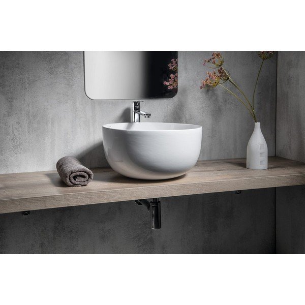 Chiuvetă albă rotundă din ceramică ø 45,5 cm Dome – Sapho-image-1