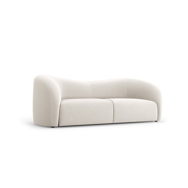 Canapea albă cu tapițerie din catifea 197 cm Santi – Interieurs 86-image-2