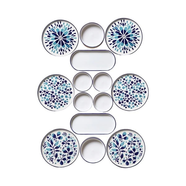 Serviciu de masă 14 buc. din ceramică – Hermia