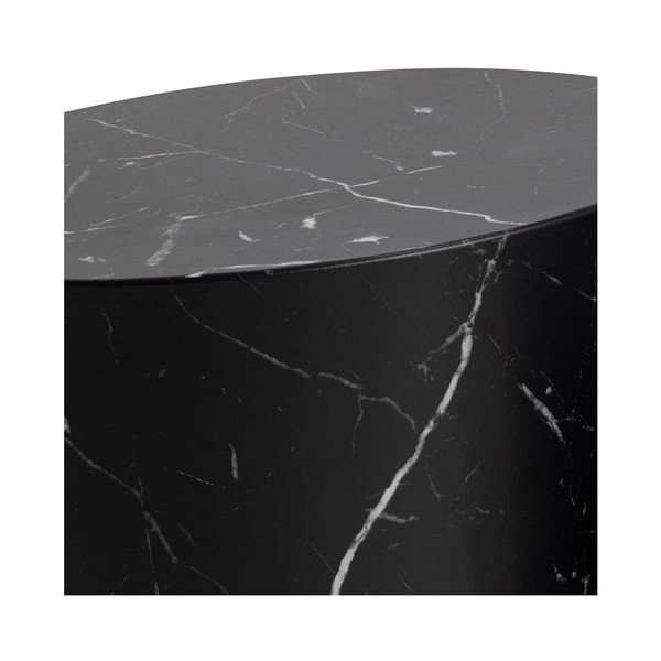 Măsuțe de cafea negre în set de 2 buc în decor de marmură 48x33 cm Mice - Actona-image-3