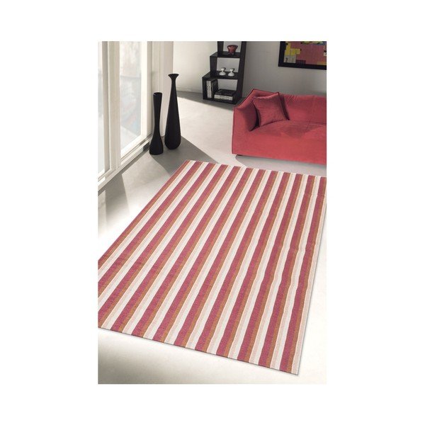Covor Floorita City Loft Stripes, 80 x 130 cm, roșu-portocaliu-image-4