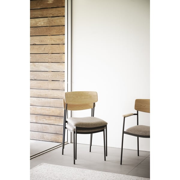 Scaune de dining bej/natural  2 buc. Maymont – Rowico-image-1