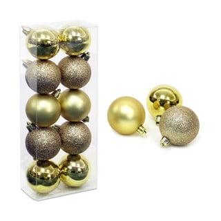 Set 10 globuri aurii de Crăciun Navidad Unimasa, ø 5 cm