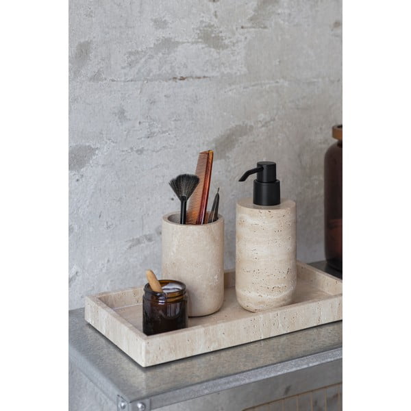 Dozator de săpun lichid bej din piatră 250 ml Travertine – Mette Ditmer Denmark-image-3