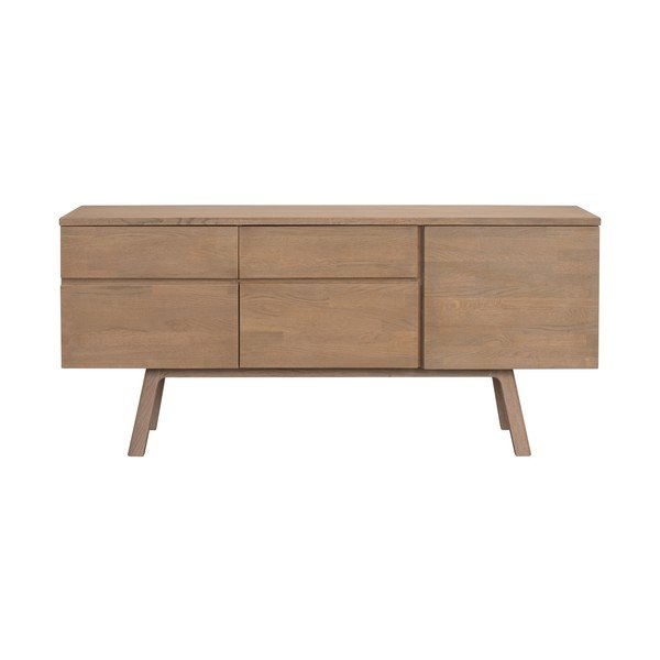 Comodă în culoare naturală din lemn de stejar 170x77x42 cm Cleardale – Rowico-image-4