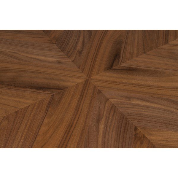 Masă de dining rotundă cu blat cu aspect de lemn de nuc ø 120 cm Clover – Dutchbone-image-1