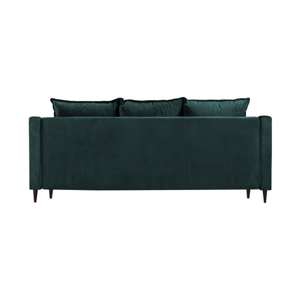Canapea extensibilă cu husă din catifea și spațiu de depozitare Mazzini Sofas Freesia, 215 cm, albastru verde-image-3