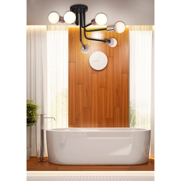 Plafonieră neagră/arămie 27x27 cm Spill – Candellux Lighting-image-1