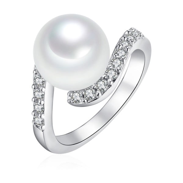 Inel cu perlă Nova Pearls Copenhagen Colette White, măr. 52