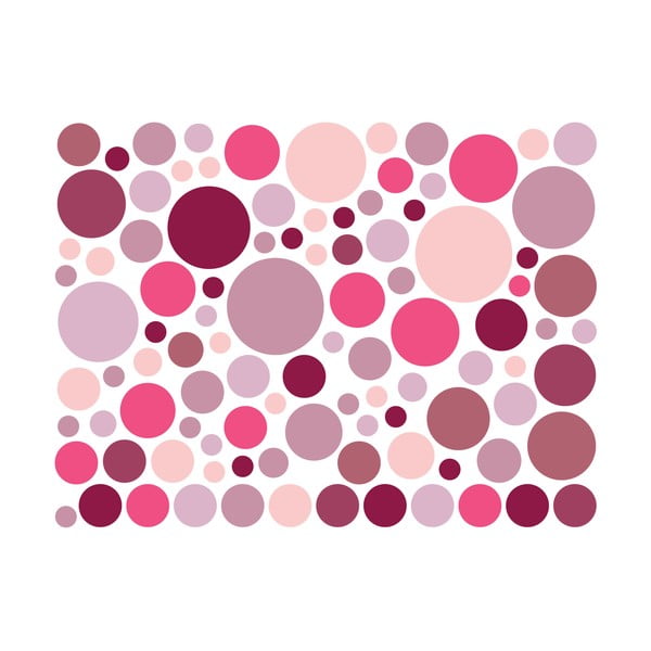 Set 100 autocolante Ambiance Round Stickers, roz-image-2