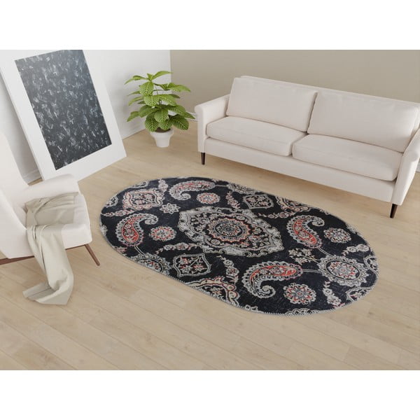 Covor negru lavabil 160x230 cm – Vitaus-image-1