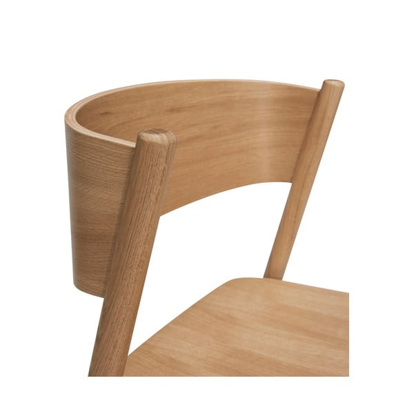 Scaun de bar în culoare naturală cu aspect de lemn de stejar (înălțime șezut 75 cm) Oblique – Hübsch-image-4