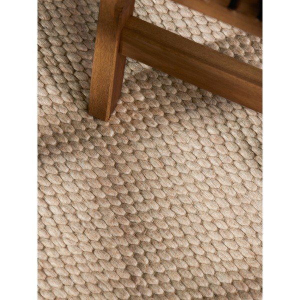 Covor bej țesut manual din lână 160x230 cm Lyon Beans – Elle Decoration-image-2