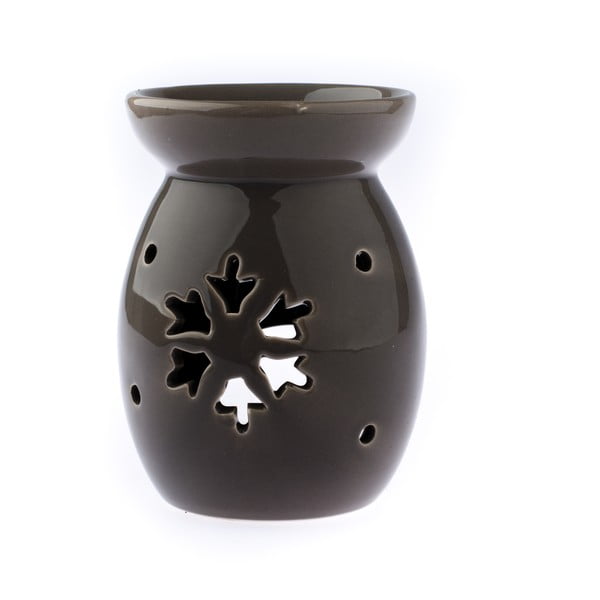 Lampă aromaterapie din ceramică cu model de fulg de nea Dakls, maro