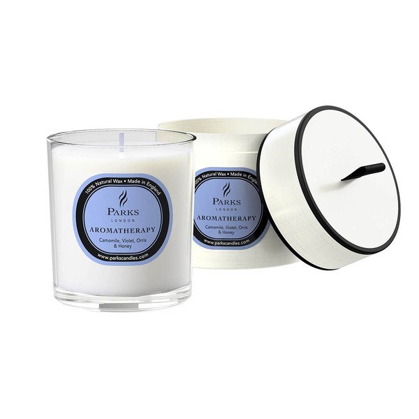 Lumânare parfumată Parks Candles London Aromatherapy, aromă de violete, mușețel și miere, durată ardere 50 ore-image-1