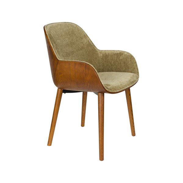 Scaun de living verde cu cotiere tapițat Taylor – Dutchbone