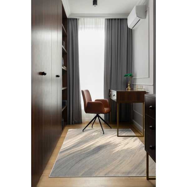 Covor crem din lână 133x180 cm Haze – Agnella-image-1