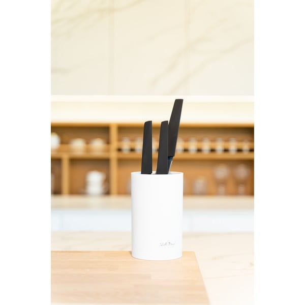 Suport pentru cuțite Vialli Design Universal, alb-image-2