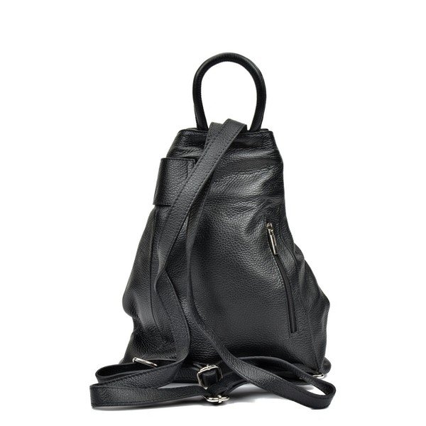 Ghiozdan din piele Anna Luchini Makna, negru-image-4
