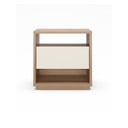 Noptieră crem/în culoare naturală cu aspect de lemn de stejar Dennis – Marckeric