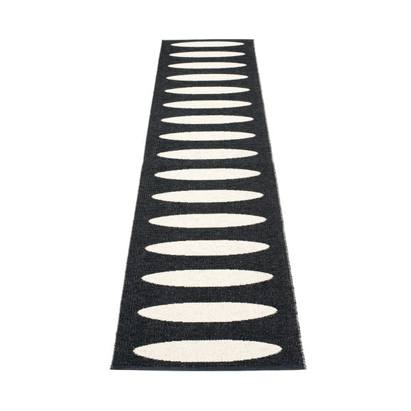 Covor tip traversă pentru interior și exterior negru 70x300 cm Ella Black – Pappelina
