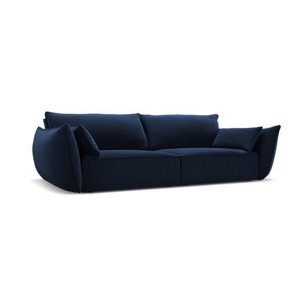 Canapea albastru-închis cu tapițerie din catifea 208 cm Vanda – Mazzini Sofas-image-2