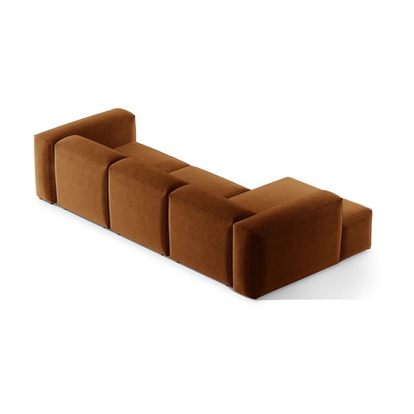 Colțar cărămiziu (cu colț pe partea stângă/cu șezlong) Bergamo – Cosmopolitan Design-image-4