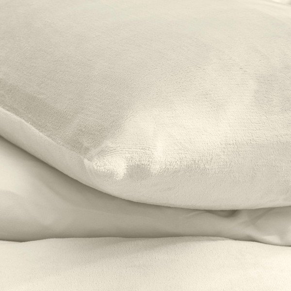 Lenjerie de pat crem din microflanel pentru pat dublu/extinsă cu 3 piese 240x220 cm Flanou – douceur d'intérieur-image-2