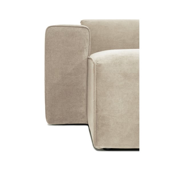 Colțar bej   din catifea reiată  (cu șezlong pe partea stângă ) Sting - Scandic-image-3