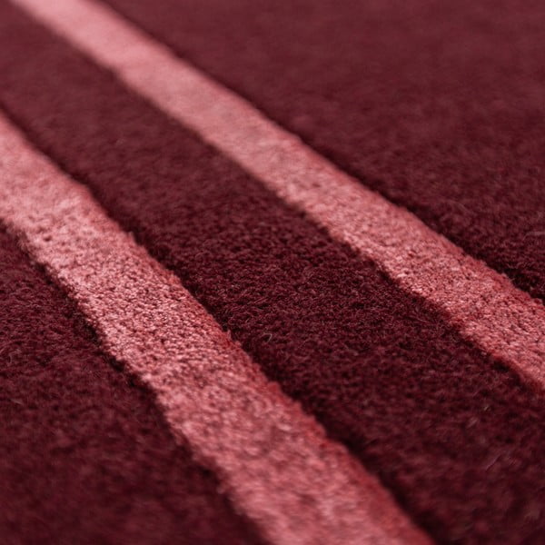 Covor burgundy țesut manual din lână 160x230 cm Gatsby – Flair Rugs-image-4