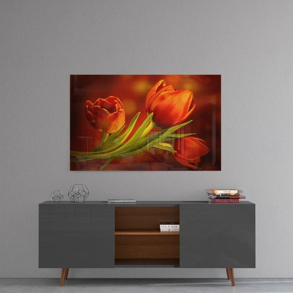 Tablou din sticlă Insigne Tulips-image-1