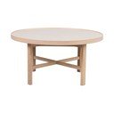 Măsuță de cafea în culoare naturală rotundă cu blat ceramic 90x90 cm Marsden – Rowico