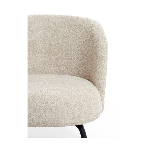 Fotoliu crem cu tapițerie din stofă bouclé Dieyda – Light & Living-image-1