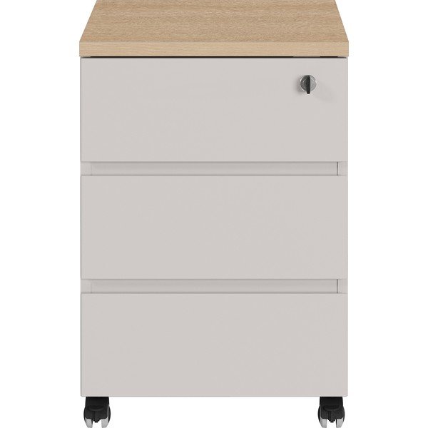 Dulap crem cu aspect mat cu încuietoare/pe roți 41x60x50 cm Lissabon – Germania-image-1
