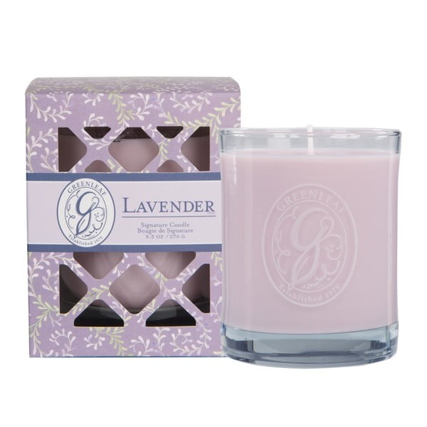Lumânare parfumată Greenleaf Signature Lavender, aromă de lavandă