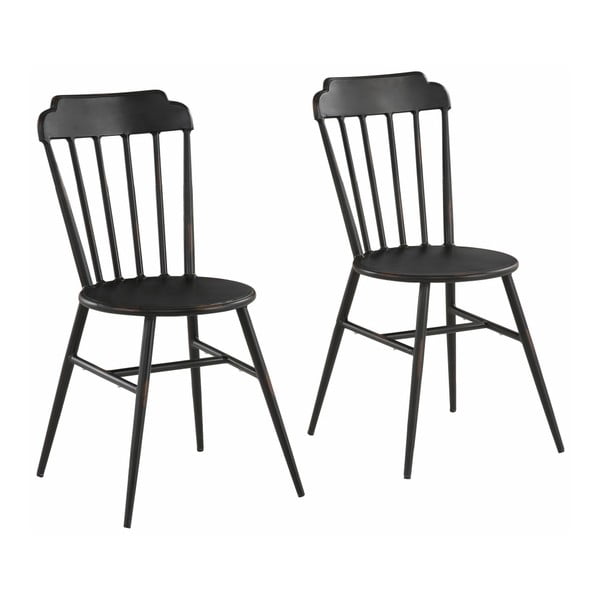 Set 2 scaune din lemn de fag Støraa Toledo, negru