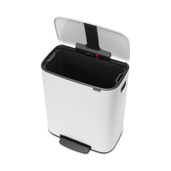 Coș de gunoi alb cu pedală din oțel 60 l Bo – Brabantia