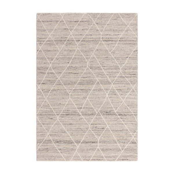 Covor gri deschis din lână 200x290 cm Noah – Asiatic Carpets