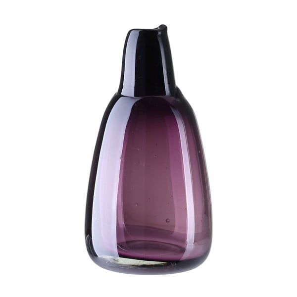 Vază din sticlă A Simple Mess, înălțime 21 cm, violet