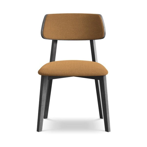 Scaun de dining teracotă din lemn masiv Niu – Makamii-image-1