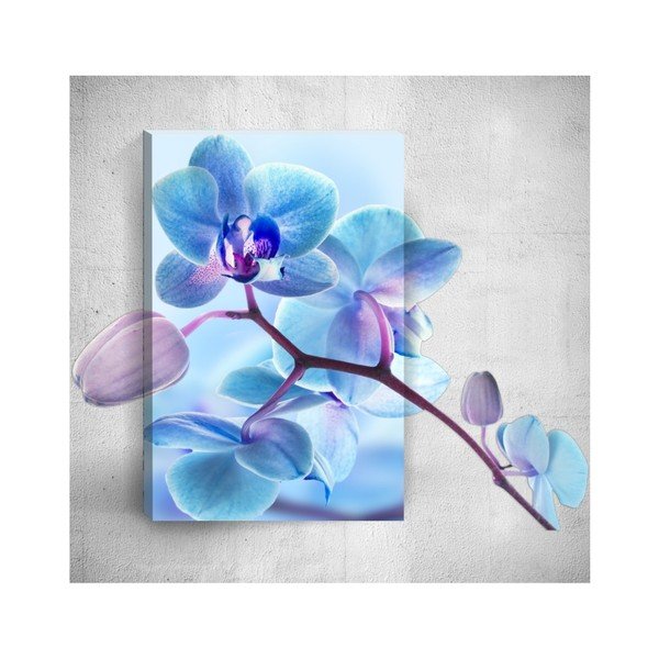 Tablou de perete 3D Mosticx Blue Flower, 40 x 60 cm