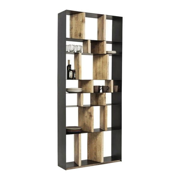 Bibliotecă din lemn de pin reciclat Kare Design Storm-image-1