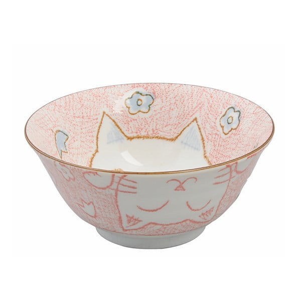 Bol Tokyo Design Studio Cat, ø 15,3 cm, roz
