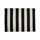 Pătură alb-negru din amestesc de lână 140x180 cm Bob Black Vanilla – Pappelina