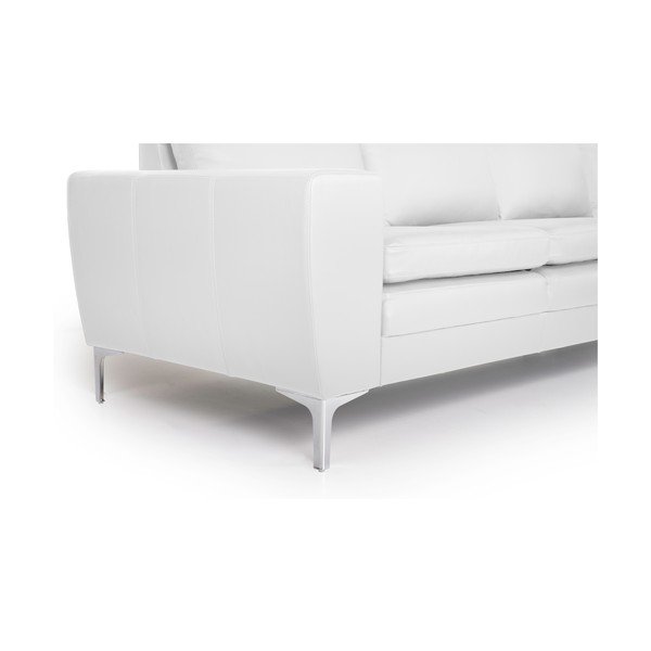 Colțar cu husă din piele, colț pe dreapta Scandic Twigo, alb-image-4