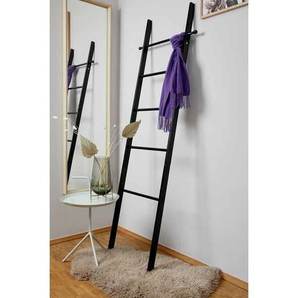 Scară din bambus pentru prosoape Wenko Suri, negru-image-1